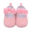 Chaussures de sport automne bébé filles fleur enfant en bas âge né antidérapant semelle souple pantoufles princesse Festival décontracté fête cadeau