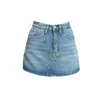 Kjolar retro denim kvinnor s sommar hög midja smal liten en ord väska hip hippie 230322