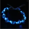 Hair Accessories Wedding Party Crown Flower Headband LED Light Wreath Garland For Girls Women Luminous Hairband