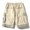 Męskie spodenki letnie krótkie spodenki z kieszeniami bawełniana streetwear swobodne szorty męskie wstążki Bermuda krótkie spodnie mężczyźni 230323