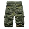 Shorts pour hommes été militaire Camouflage Cargo hommes décontracté coton ample Multi poches pantacourt genou longueur Baggy armée travail
