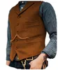 Men's Suits Blazers Business Waistcoat Jacket Casual Slim Fit Gilet Homme Vests for Groosmen Man Wedding Men's Suit Vest Brown Wedding Wool Tweed 230322