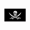 Johnin 90*150cm Black Beard Blackbeard Edward Teach Pirate Flag U0324