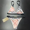 Designer-Bikinis für Damen, zweiteiliger Bikini mit Buchstaben-Badeanzügen, Kristall-Sommer-Bademode, Strand-Luxus-Badeanzüge, Dreipunkt-Badeanzug