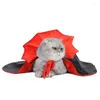 Disfraces de gato Ropa linda para disfraz de VAMPIRO Mascota Accesorios de vacaciones de Halloween Capa con capucha Tema Po Props KXRE