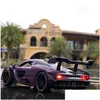 سيارات Diecast Model Cars 1/32 McLaren Senna Alloy Sports Car Diecasts Metal Toy Meanicles Simation Sound and Light Collection هدايا الأطفال