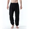 Calça masculina mens hippie harém estiloso listrado boho yoga casual joggers calças homens masculino de hip hop