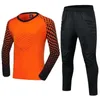 Men's Tracksuits Men's kids Soccer Goalkeeper Uniform Protective Sponge Long Sleeve Training Football Goalkeeper Soccer Jersey Top and Pants 230322