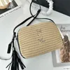 Mode Halm Axelväska Designers Raffia Bag Dam Kameraväskor Cross Body Sommar Resor Strandväskor Designer Toes Handväska Gold Letter