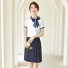 Others Apparel Summer women's dress stewardess uniform short sleeve suit aviation style professional hotel working wear