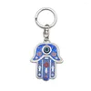 Keychains Lucky Eye Hamsa Hand Keychain Evil Drop Oil Lobster Clasp Fashion Jewelry