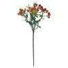 Dekorativa blommor 28,5 cm juldekoration Singel Red Berry Artificial Plant Home Party Wedding Fake Flow Foam Bean Branch