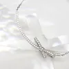 Ketten 925 Sterling Silber Knoten Halskette Damenmode Klassisch Galvanisiert 18K Roségold Luxus Party Geschenk