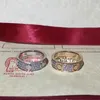 럭셔리 브랜드 러브 링 링 패션 커플 풀 스카이 스타 다이아몬드 반지 고품질 18K 골드 디자이너 여성 보석