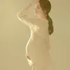 Sleep Lounge Sexy Maternity Bodysuits Robe Set Knitted Spaghetti Stretchy P ography Pregnancy P o Shoot Jumpsuits 230322