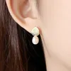 Mode coréenne douce perle d'eau douce s925 argent boucles d'oreilles mode personnalisé femmes boucles d'oreilles asymétriques exquis Premium bijoux cadeau