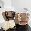 Moda Feminina Bolsas de Ombro Chole com Cordão Woody Totes Designer Summer Bucket Bags de Praia Bolsas de Palha Bolsas Transversais Pequenas Tote Bolsa Corpo Transversal