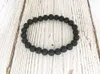 Strand Men's Bracelets Natural Matte Black Onyx Bracelet Mala Beads Wrist Gifts For Men Yoga Jewelry