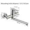 Kitchen Faucets 1PC 304 Stainless Steel Rotating Facucet Brushed Single Handle And Cold Water Laundry Sink Mop Pool Tap Wall Mount