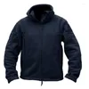 Giacche da uomo Uomo Militare Inverno Giacca tattica in pile termico Sport all'aria aperta Softshell con cappuccio Escursionismo Esercito Combattimento Cappotti polari Verde Nero