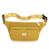 Midjepåsar Golden Fanny Pack Waterproof Nylon Hip Bum Belt Light Weight Money Telefon Pouch Pochetes Mulheres 230323