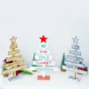 Christmas Decorations Snowflake Star 28cm Creative Wooden Mini Tree Decoration For Home Ornaments Drops Desktop Decor Merry Gift