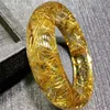 Bangle Genuine Natural Gold Rutilated Quartz Crystal Woman Inner Diameter 57mmBangleBangle