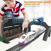 Pista elettrica RC Città Treno elettrico Modellino ferroviario Giocattolo fai-da-te Classico ad alta velocità per bambini Regalo di Natale Ragazzo 230323