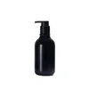 Leere Plastikflasche, 300 ml, 500 ml, schwarze Lotion, Presspumpe, runde Schulter, PET, glänzend, schwarz, braun, weiß, durchsichtige Flaschen, nachfüllbare kosmetische Duschgel-Verpackungsflasche