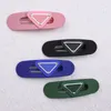 Designer P Letter Triangle Hair Clips Women Square Barrettes Hairpin Crab Solid Color Claw Clip for Girl Designer Accessories Gift