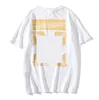 Womens Summer T-shirt Designersoff Mens Solto Tees Homem Camisa Casual Roupas Streetwear Manga Tamanho Branco