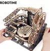 Blokkeren Robotime Rokr Marble Run Set 5 soorten 3D houten puzzel Diy Model Building Block Kits Assembly speelgoedcadeau voor tieners volwassen nachtstad 230322