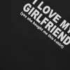 T-shirt maschile stampato Nuovo moda I Love My Girlfriend Funny Stamping Mens Boyfriel Thirt Thirt Thirts Cotton Short Short Maniche T-shirt W0322