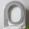 Toilet Seat Covers Universal Cover Pure Color Winter Warm Closestool Soft Cloud Handle Thicker Washable Removable Bathroom Accessories