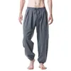 Calça masculina mens hippie harém estiloso listrado boho yoga casual joggers calças homens masculino de hip hop