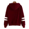 Capuz feminino Molho de manga comprida Moletom molho de moletom com capuz com capuz Tops Tops Blouse Fleece Painel Casual Hoody S-XL