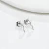 Boucles d'oreilles en titane et acier pour femmes, bijoux simples en forme de têtard géométrique en acier inoxydable