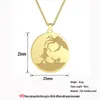Pendant Necklaces Stainless Steel Coraline Inspired Silhouette Necklace Women Men Engraved Circle Disc Geomertic Jewelry Gift