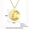 Pendentif Colliers Acier inoxydable Coraline Inspiré Silhouette Collier Femmes Hommes Gravé Cercle Disque Géomertique Bijoux Cadeau