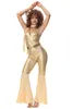 Thème Costume Femmes Sexy Rock Disco Hippies Cosplay Costumes Adulte Halloween 70's 80's Hippies Dance Outfits Party Fancy Dress 230322