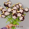 Decoratieve bloemen Kransen Handgebroken garenhaak Cartoon schattige dieren poppen boeket voor bruiloft decoratie home tuin decor minnaars gi