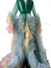 Vestidos de tule multicoloridos femininos e personalizados femininos femininos transparentes e personalizados