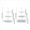 3 Tier Plastic Cake Fruit Plate Wedding Cake Plates Cupcake Stand Afternoon Tea Cakes Party Table Seary Dessert Three Layer Desserts Rack