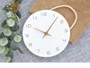 Zegary ścienne drewniane zegary ścienne Nordic 3D duży zegar ścienny prosty zegarek ścienny dekoracje domu
