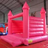 4.5x4.5m 15x15ft 3 Hot Pink Inflatable Bouncy Castle Circus Themed White Jumping Bounce House Bouncer Kids Disco Club For Wedding Birthday Party