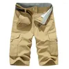 Shorts pour hommes été militaire Camouflage Cargo hommes décontracté coton ample Multi poches pantacourt genou longueur Baggy armée travail