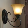 Muurlamp Amerikaan vintage ijzeren slaapkamerlichten korte bedlichting gangpad ingang Rustieke verlichting