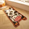 Carpets Water Absorbent Bath Mat Tiger Printed Carpet For Living Room Cute Cartoon Cow Bedroom Rug Anti Slip Bedside Kids Floor