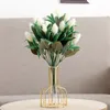 Dekorativa blommor Fake Plant White Plush Grass Bouquet Bonsai Tree Home Party Living Room Office Company Table Decoration Potted