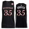 College Basketball 3 Peyton Siva Jerseys 24 JaeLyn Withers 22 Deng Adel Donovan Mitchell 45 35 Darrell Griffith 31 Wes Unseld Black Red White Stickerei University